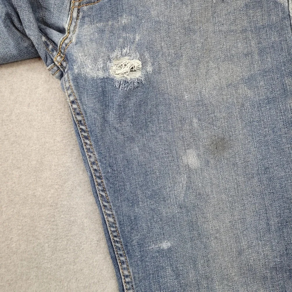 Levi's‎ 511 Slim Jeans Mens 34x34 Blue Distressed Denim Stretch Pant S40196